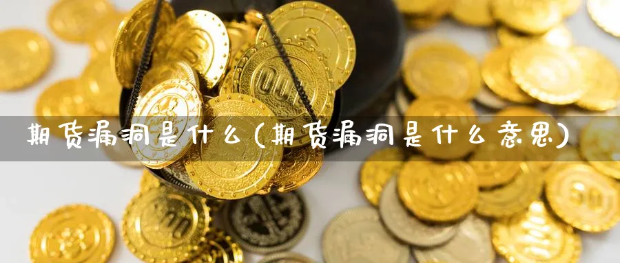 期货漏洞是什么(期货漏洞是什么意思)_https://www.jxbjjgc.com_美股_第1张