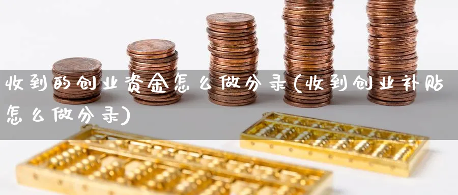 收到的创业资金怎么做分录(收到创业补贴怎么做分录)_https://www.jxbjjgc.com_港股_第1张